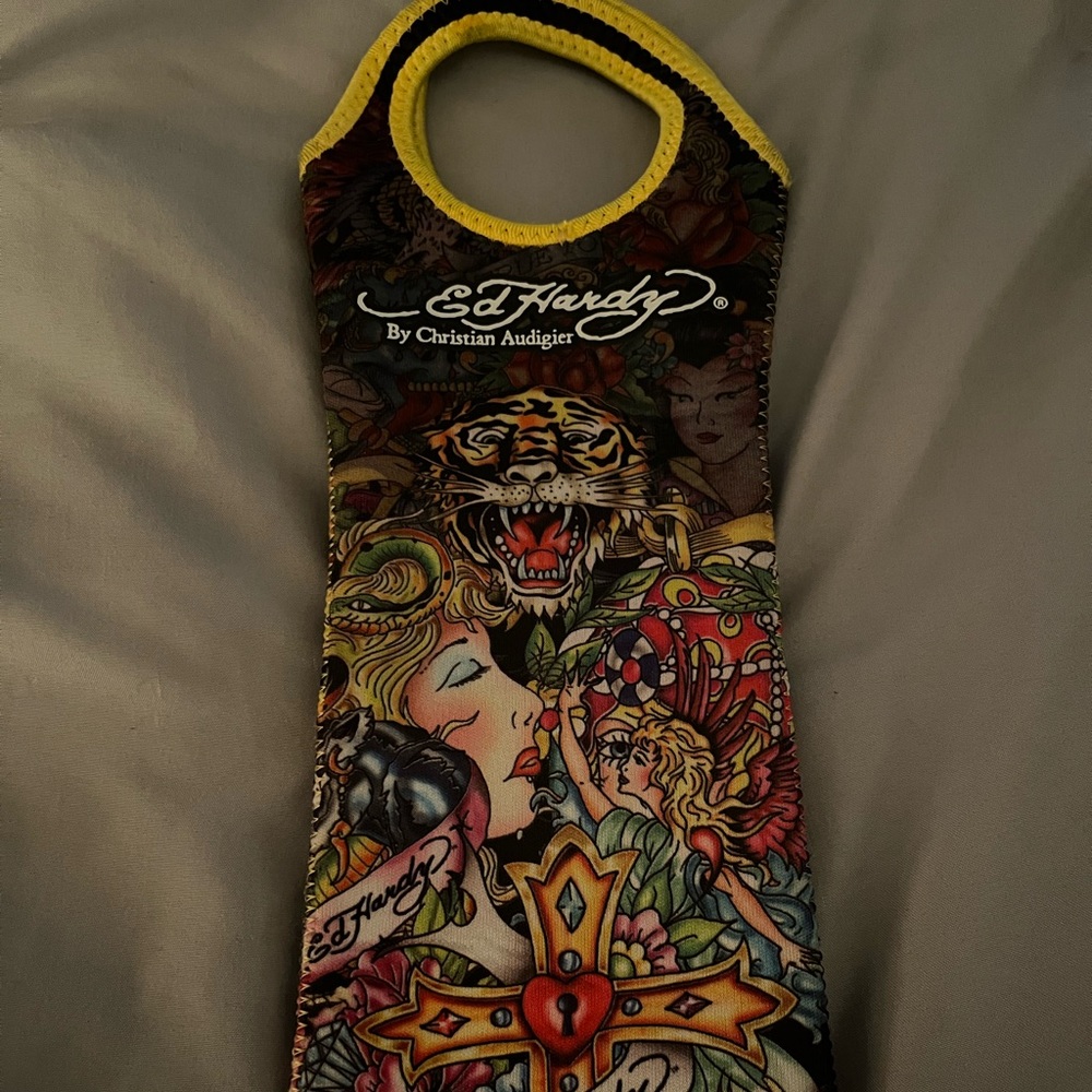 Ed Hardy by Christian Audigier Beverage Tote “Great For Wine Water and Bottles”